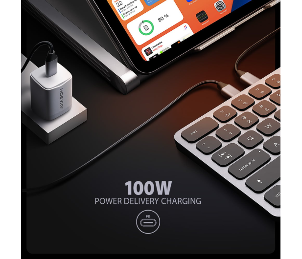 Axagon HMC-KB-US USB-C 5Gbps KEYBOARD (US) 9in1 hub - 1485463 - zdjęcie 5